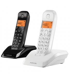 MOTOROLA S1202 Telefono DECT DUO Blanco / Negro - Imagen 1