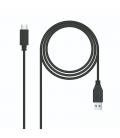 Cable usb 3.1 nanocable 10.01.4001-l150/ usb tipo-c macho - usb macho/ 1.5m/ negro - Imagen 1