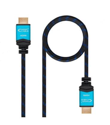 Cable hdmi nanocable 10.15.3710/ hdmi macho - hdmi macho/ 10m/ negro/ azul - Imagen 1