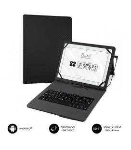 Funda con teclado subblim keytab pro usb para tablets de 10.1'/ negra
