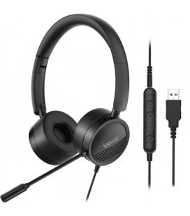 iggual Auriculares con micro Dual Tech USB/3,5 mm