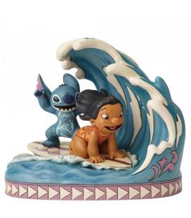 Figura enesco disney lilo & stitch lilo & stitch surfeando una ola