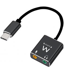 Cable adaptador de audio ewent usb tipo c a jack 3.5mm x2 - Imagen 1