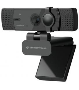 Webcam 4k conceptronic amdis08b 15.9mp - 4k ultra hd - usb - 2.26mm - angulo vision 120º - enfoque automatico - doble microfono