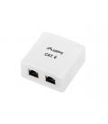 Roseta lanberg de superficie cat.6 ftp 2x toma rj45 blanco - Imagen 1