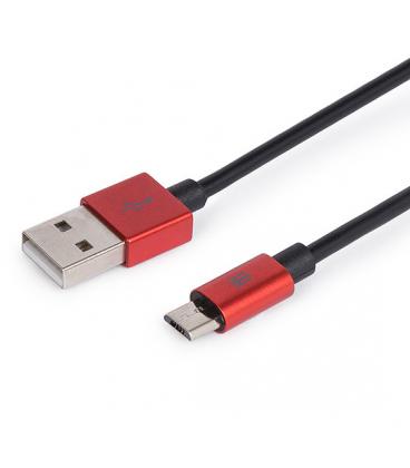 CABLE MAILLON PREMIUM MICRO USB 2.4 ALUMINIO ROJO 1M - Imagen 1