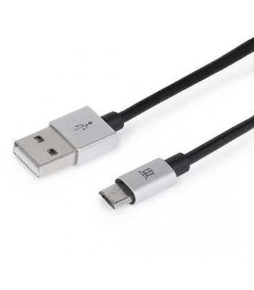 CABLE MAILLON PREMIUM MICRO USB 2.4 ALUMINIO PLATEADO 1M - Imagen 1