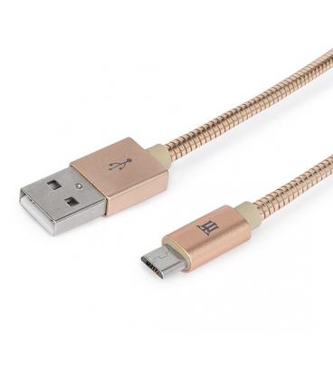 CABLE MAILLON PREMIUM MICRO USB 2.4 METAL DORADO 1M - Imagen 1