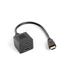 ADAPTADOR LANBERG HDMI MACHO/HDMI HEMBRA X2 SPLITTER 20CM - Imagen 1