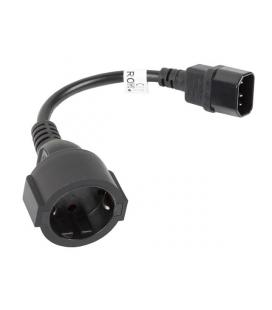 CABLE LANBERG ADAPTADOR IEC 320 C14/SCHUKO CEE7 HEMBRA 20CM - Imagen 1