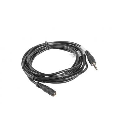 CABLE ESTEREO LANBERG JACK 3.5 MM MACHO/JACK 3.5MM HEMBRA 3M NEGRO - Imagen 1