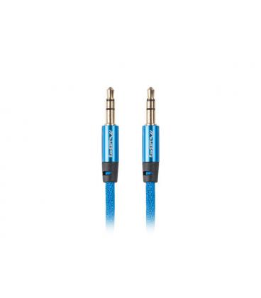 CABLE ESTEREO LANBERG JACK 3.5MM MACHO/JACK 3.5MM MACHO 1M AZUL - Imagen 1