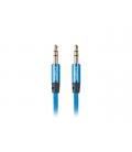 CABLE ESTEREO LANBERG JACK 3.5MM MACHO/JACK 3.5MM MACHO 1M AZUL - Imagen 1