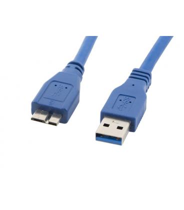 CABLE USB LANBERG 3.0 MACHO/MICRO USB MACHO 0.5M AZUL - Imagen 1