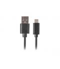 CABLE USB LANBERG 2.0 MACHO/USB C MACHO QUICK CHARGE 3.0 0.5M NEGRO - Imagen 1