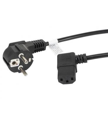 CABLE DE ALIMENTACION LANBERG SCHUKO CEE 7/7 A IEC320 C13 ACODADO 1.8M - Imagen 1