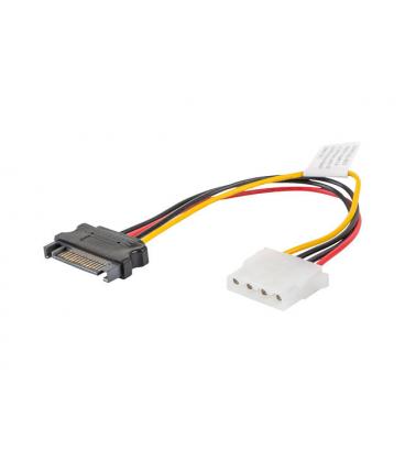 CABLE ALIMENTACION LANBERG MOLEX HEMBRA/SATA MACHO 15CM - Imagen 1