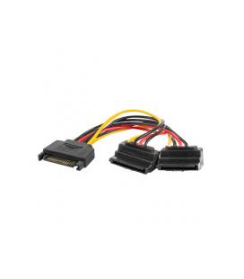 CABLE ALIMENTACION LANBERG SATA MACHO/2X SATA HEMBRA 15CM