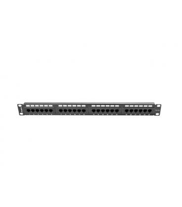 PATCH PANEL LANBERG CAT.5E UTP 24 PUERTOS 1U RACK 19 NEGRO - Imagen 1