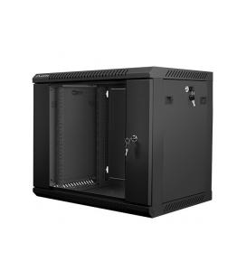 ARMARIO LANBERG 9U 600X450X507 AUTO ENSAMBLADO RACK 19 HASTA 60 KG NEGRO - Imagen 1