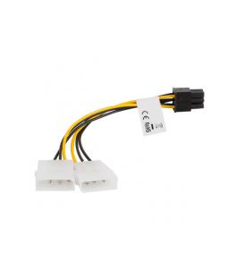 CABLE LANBERG ALIMENTACION MOLEX 2X MACHO A HEMBRA BTX 6 PIN PSU 15 CM - Imagen 1