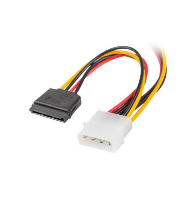 CABLE LANBERG ALIMENTACION MOLEX MACHO A 2X SATA HEMBRA 15 CM - Imagen 1