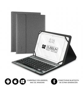 Funda con teclado subblim keytab pro bluetooth para tablets de 10.1'/ gris