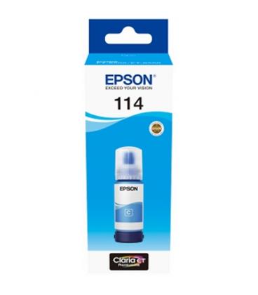 Epson Botella Tinta Ecotank 114 Cyan 70ml - Imagen 1