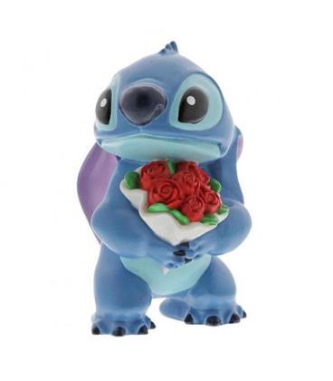 Figura enesco disney lilo & stitch stitch con ramo de rosas - Imagen 1