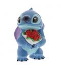 Figura enesco disney lilo & stitch stitch con ramo de rosas - Imagen 1