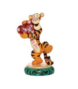 Figura enesco disney winnie the poh tigger sosteniendo un corazon
