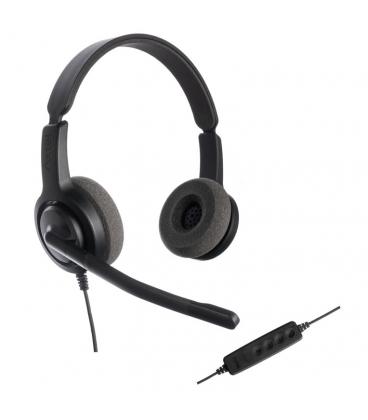 AURICULARES UNIFICADOS AXTEL AXH-V28UCD UC28 DUO NC USB COMP TEL SOFT CANC RUI - Imagen 1