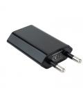 Mini Cargador USB Ipod /Iphone 5V-1A Negro - Imagen 1