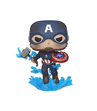 Funko pop marvel los vengadores endgame capitan america con escudo roto & mjolnir 45137 - Imagen 1