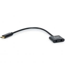 Adaptador equip usb tipo c a jack 3.5mm dual - Imagen 1