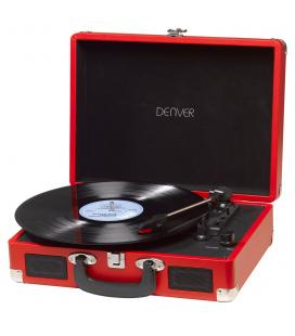 Tocadiscos denver vpl - 120 - usb con software para pc - rojo