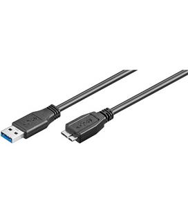 Ewent EW-100113-020-N-P cable USB 1,8 m USB 3.2 Gen 1 (3.1 Gen 1) USB A Micro-USB B Negro - Imagen 1