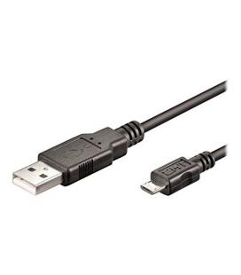Ewent EW-UAB-005-MC cable USB 0,5 m USB 2.0 Micro-USB A USB A Negro - Imagen 1