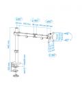TooQ Soporte de Mesa Giratorio e Inclinable para Pantalla (Monitor / TV Plasma / LCD / LED) 13"-32", de Un Brazo, max 8 kg, Negr
