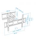 TooQ SOPORTE GIRATORIO E INCLINABLE PARA MONITOR / TV LCD, PLASMA DE 37-70, NEGRO - Imagen 15