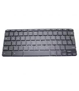 Teclado HP Chromebook 14-CA Gris Retroiluminado Backlight Marco Negro