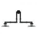 TooQ Soporte de Mesa Giratorio e Inclinable para 2 Pantallas (Monitor / TV Plasma / LCD / LED) 13” – 32”, de Dos Brazos, Negro -