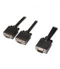 AISENS A113-0081 cable VGA 0,45 m VGA (D-Sub) 2 x VGA (D-Sub) Negro - Imagen 3