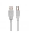 Cable usb 2.0 impresora nanocable 10.01.0102/ usb macho - usb macho/ 1m/ beige - Imagen 7