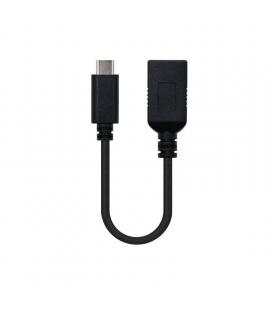 Cable usb 3.1 nanocable 10.01.4201/ usb tipo-c macho - usb hembra/ 15cm/ negro - Imagen 1