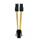 Cable de alimentación microprocesador nanocable 10.19.1401/ molex -4+4 pin macho - molex 4 pin hembra/ 15cm - Imagen 4