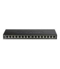 D-Link DGS-1016S switch No administrado Gigabit Ethernet (10/100/1000) Negro - Imagen 4