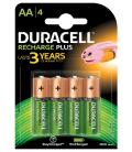 Pack de 4 Pilas AA Duracell HR6-B/ 1.2V/ Recargables