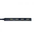 AISENS Hub USB 2.0, Tipo A/M - 4 x Tipo A/H, Negro, 30 cm - Imagen 3