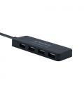 AISENS Hub USB 2.0, Tipo A/M - 4 x Tipo A/H, Negro, 30 cm - Imagen 4